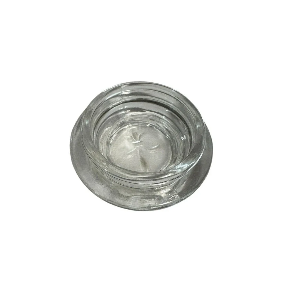 Vintage Fleur De Lis Clear Glass Apothecary Jar Canister Farmhouse Anchor Hock